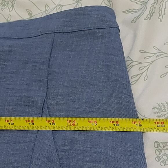 Matty M Ruffle Asymmetrical hem Skirt Size Med petite Coastal Career Coquette - Picture 4 of 9